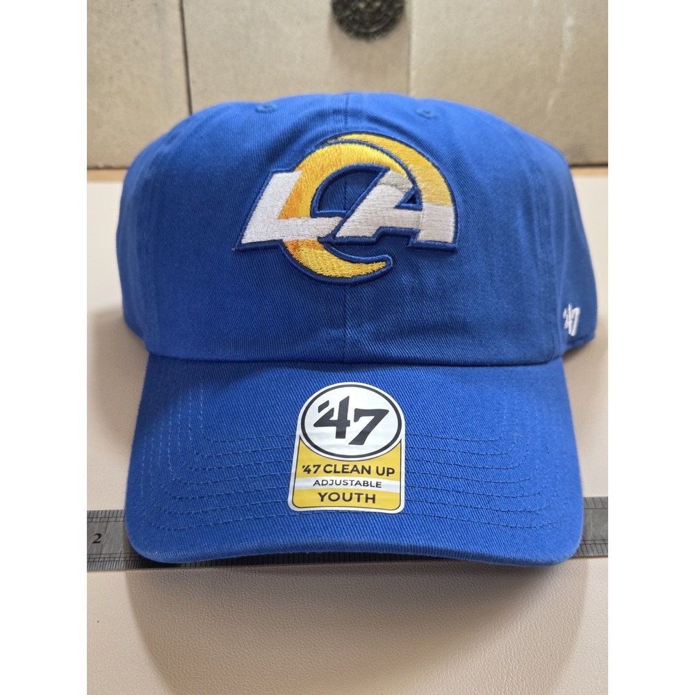 Los Angeles Rams 47 Clean Up Youth Adjustable Hat Blue NFL F-RGW29GWS-MO NWT